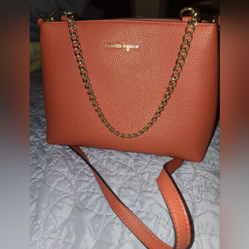 Crossbody purse, made by Nanette Lepore, orange